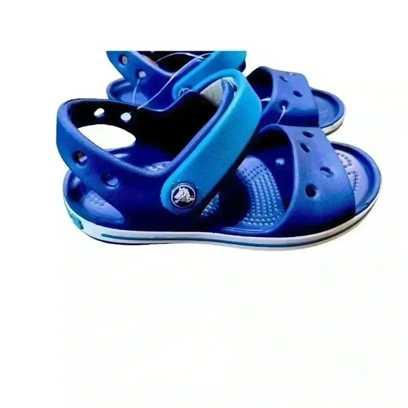 Crocs unisex-child Kids' Crocband Sandals Cerulean Blue/Ocean NWT Kids Size 10 - Picture 4 of 7